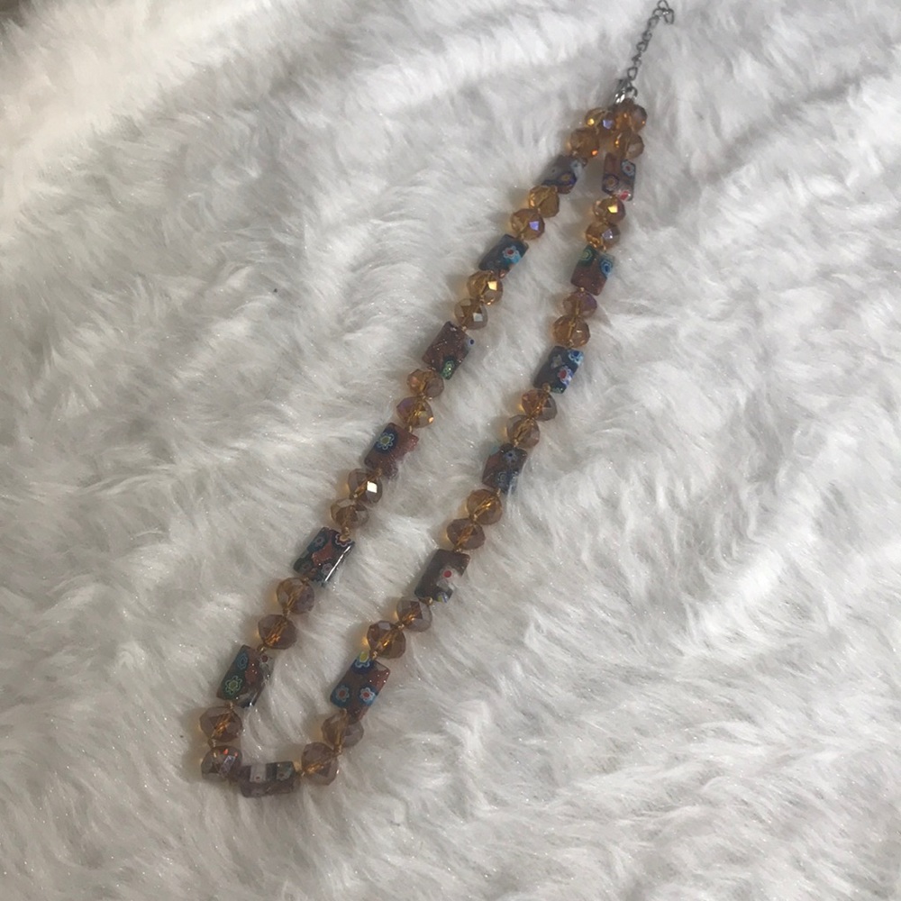 “MILLEFIORIl” Vintage Multicoloured Venetian Glass Necklace. - Picture 4 of 9